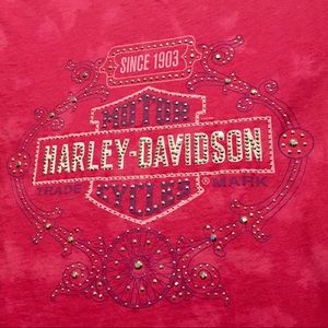 Harley Davidson Women’s Pink T-Shirt Size Medium